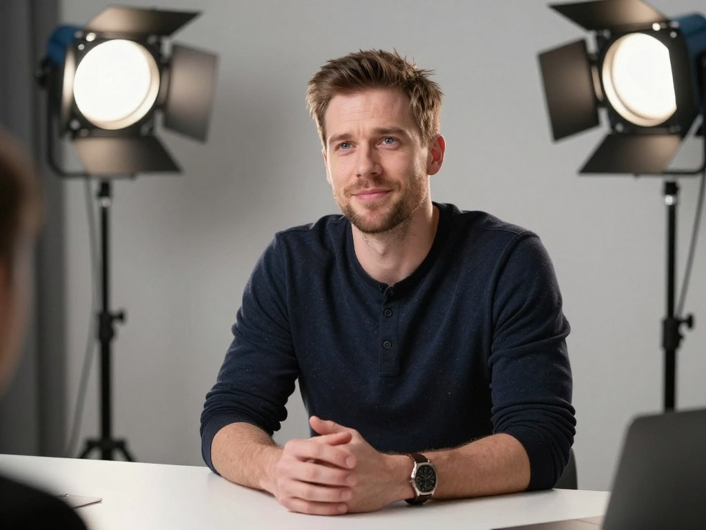 Adam Kornacki podczas wywiadu o planach zawodowych