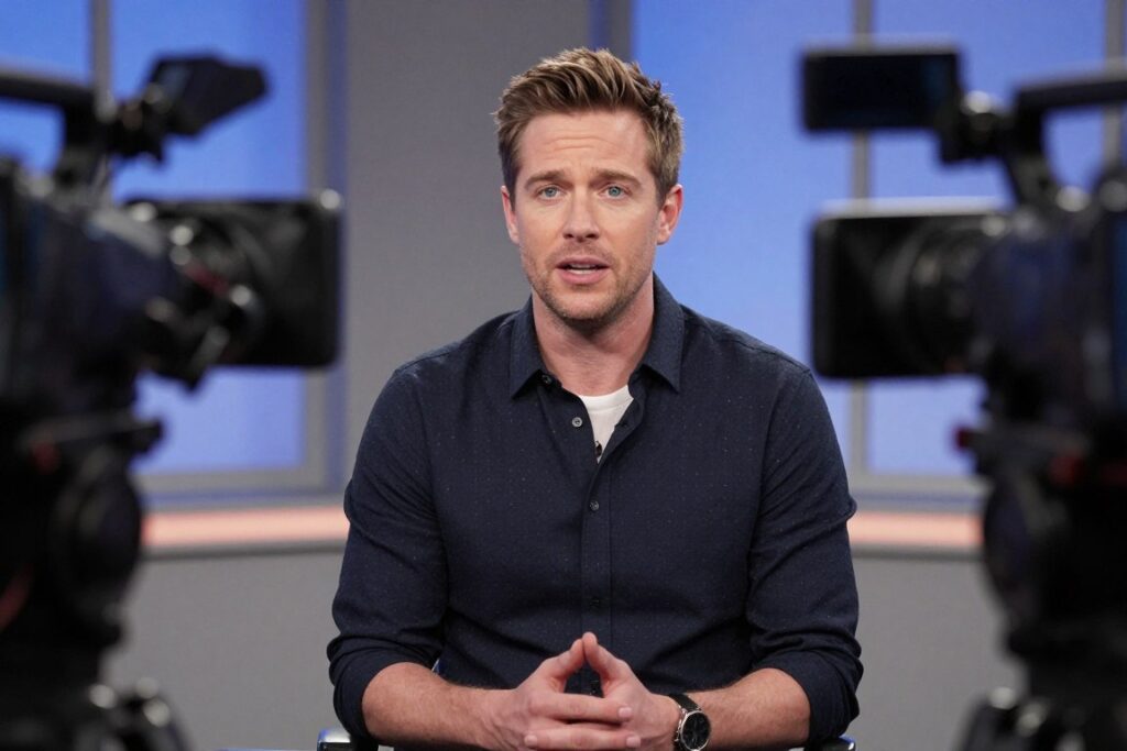 Adam Kornacki podczas wywiadu opowiadający o życiu prywatnym