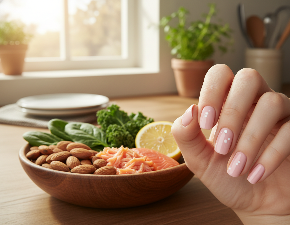 białe plamki na paznokciach co jeść