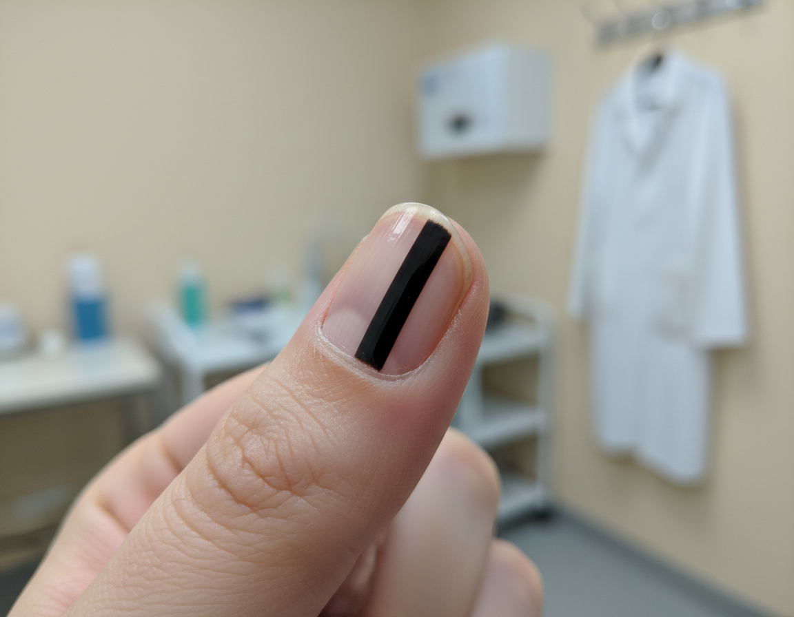 czerniak paznokcia czarna kreska na paznokciu