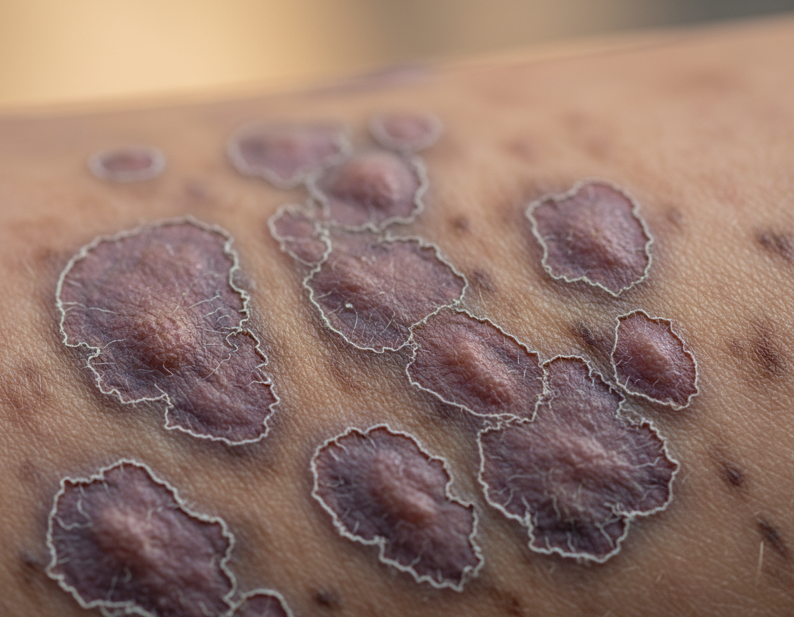 jak wygląda liszaj na skórze