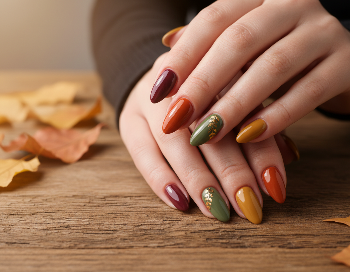 modne kolory paznokcie jesień 2021