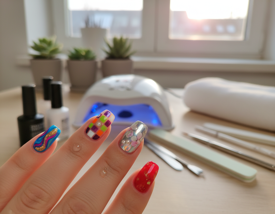 paznokcie hybrydowe krok po kroku