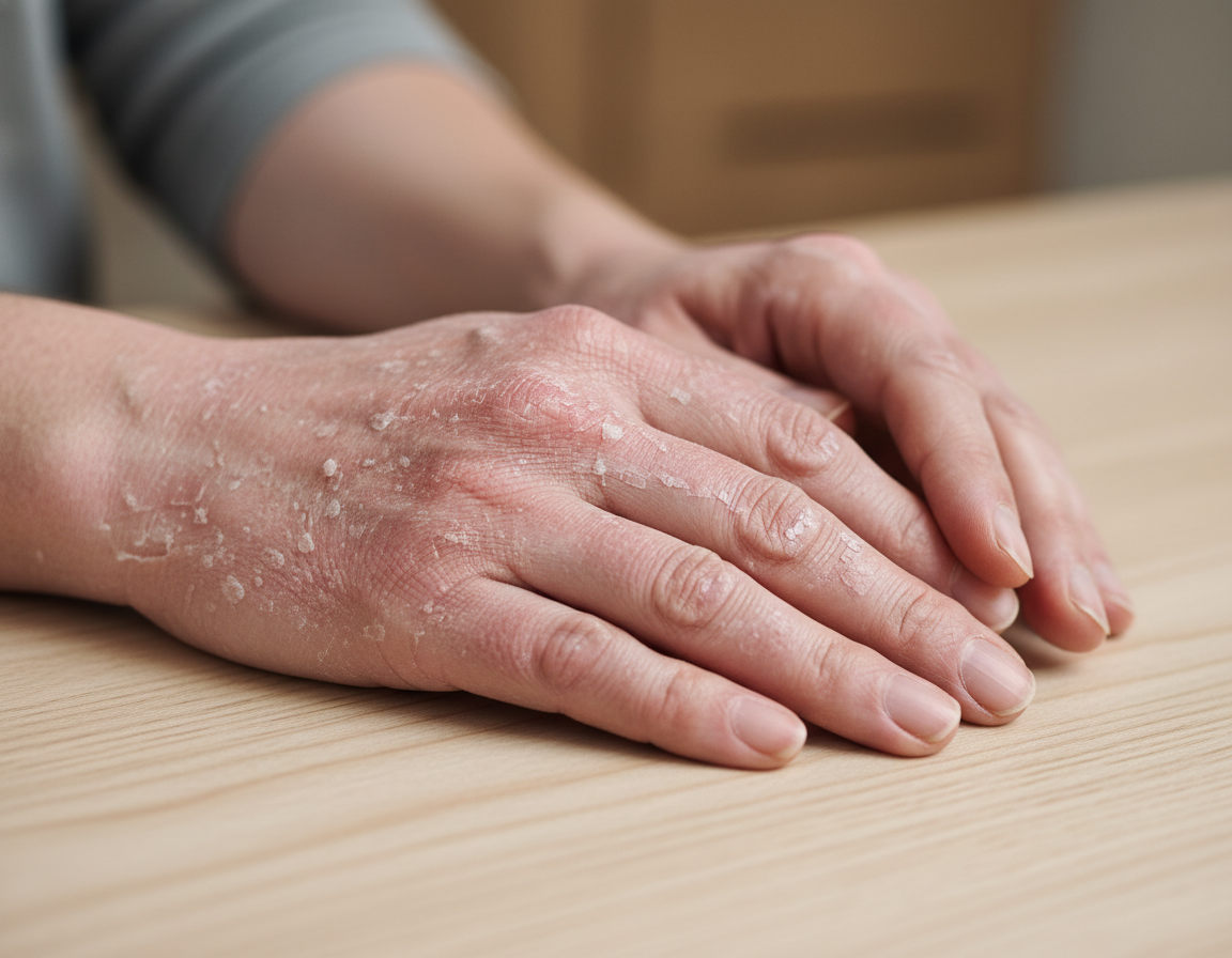 pękająca skóra na dłoniach zdjęcia