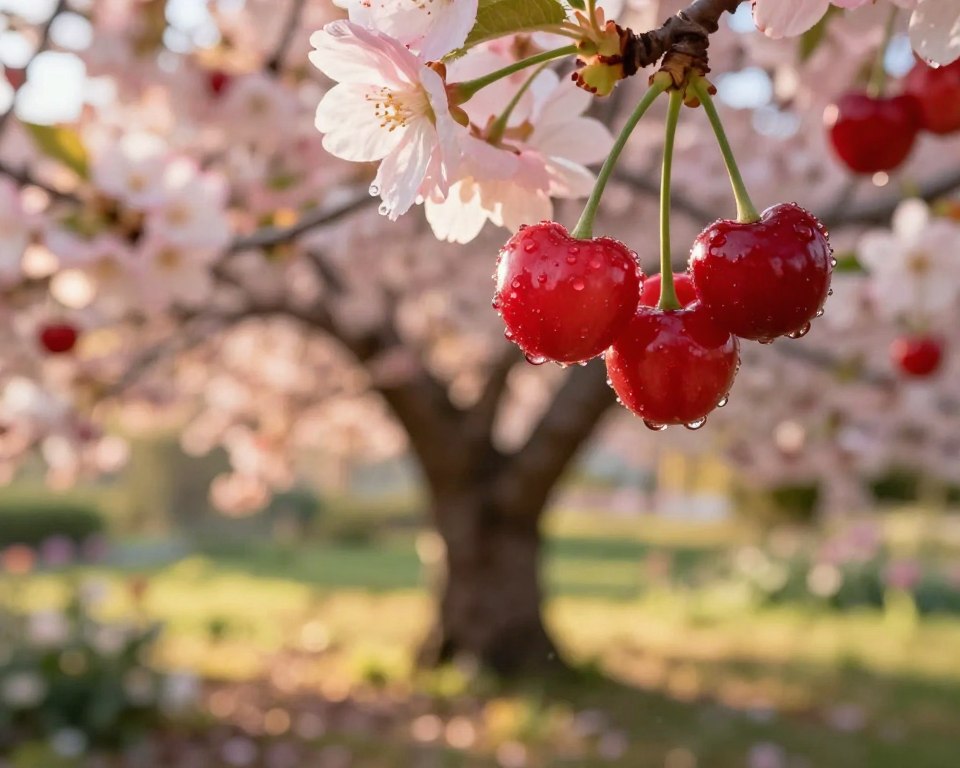 sennik czereśnie na drzewie