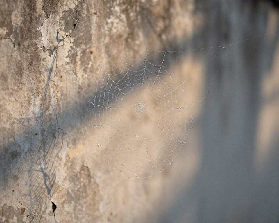 sennik pajęczyna na scianach