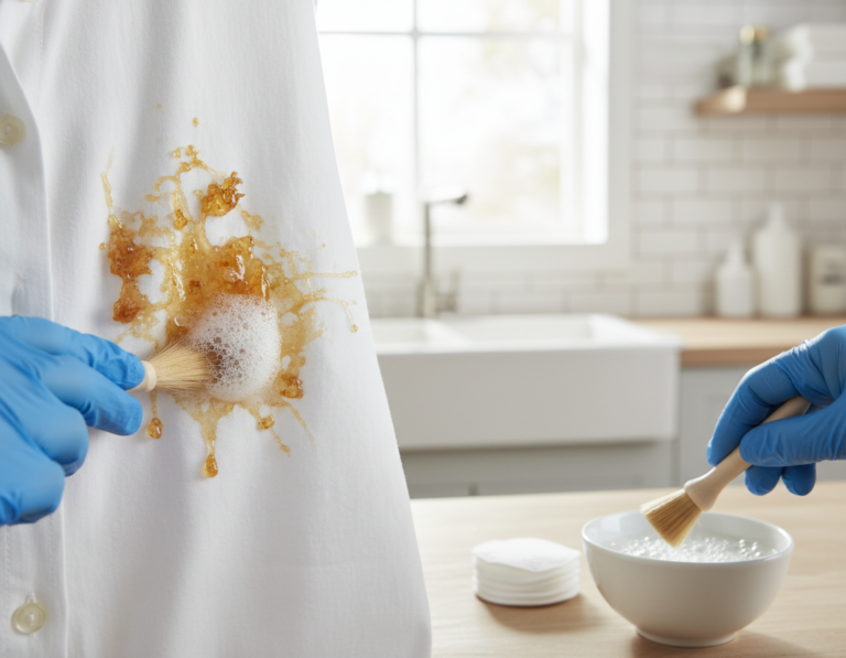 czym wyczyścić żywicę z ubrania