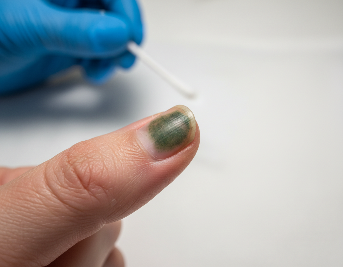 zielona bakteria na paznokciu czy jest zaraźliwa