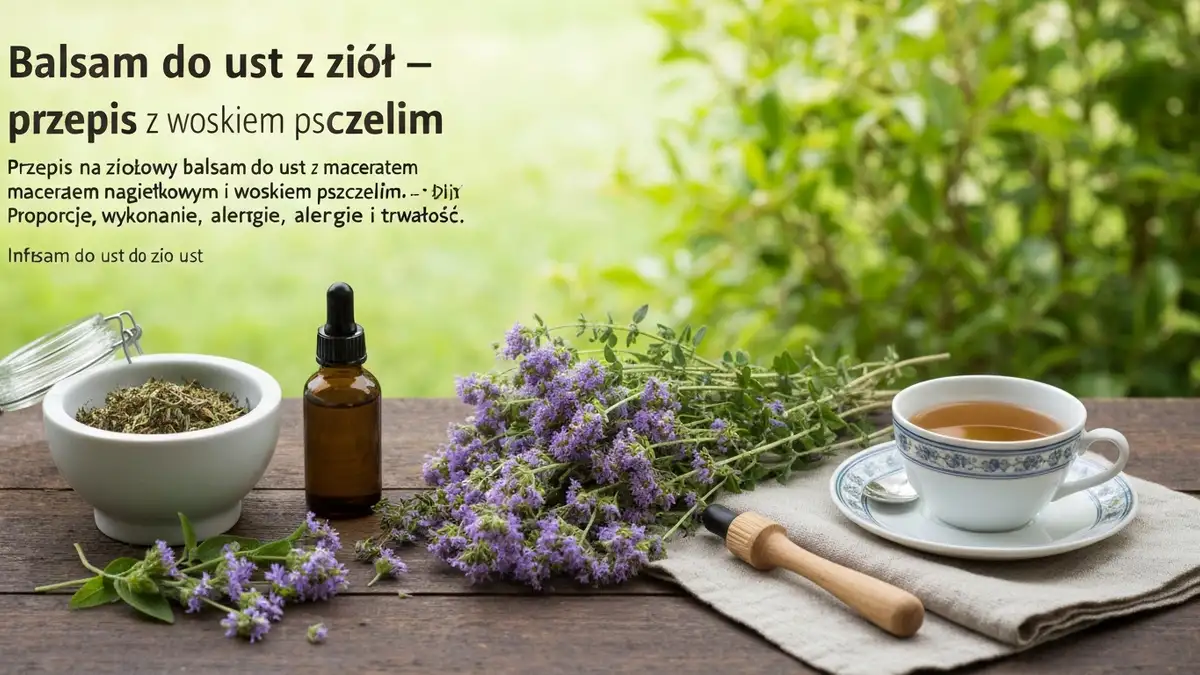Balsam do ust z ziół - przepis z woskiem pszczelim - hero image
