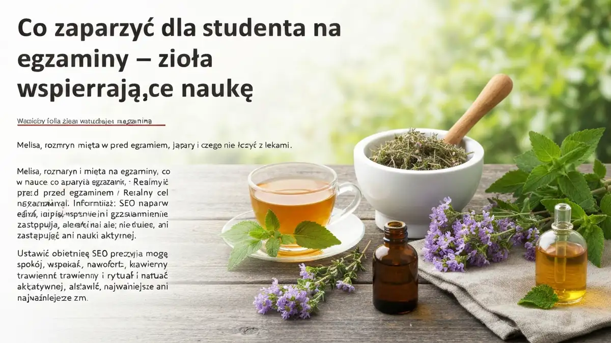 Co zaparzyć dla studenta na egzaminy - zioła wspierające naukę - hero image