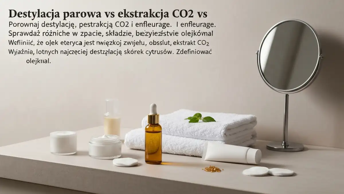 Destylacja parowa vs ekstrakcja CO2 vs enfleurage - metody pozyskiwania olejków - hero image