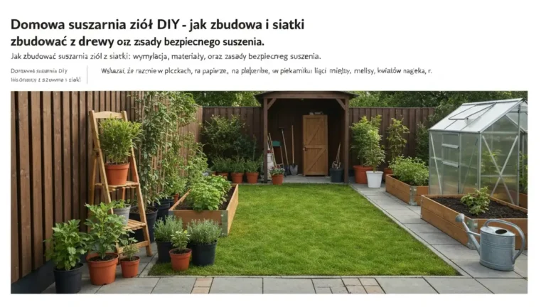 Domowa suszarnia ziół DIY - jak zbudować z drewna i siatki - hero image